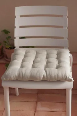 Ellos Home Siddehynde Candice af vasket hør, 40x40x5 cm