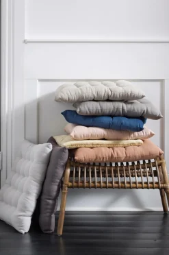 Ellos Home Siddehynde Candice af vasket hør, 40x40x5 cm