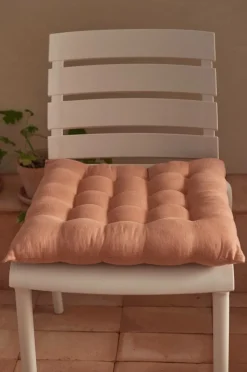 Ellos Home Siddehynde Candice af vasket hør, 40x40x5 cm