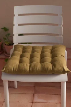 Ellos Home Siddehynde Candice af vasket hør, 40x40x5 cm