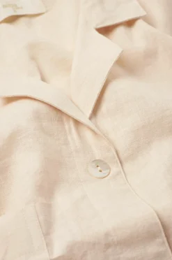 Ellos Home Skjorte Elly Camp Collar i genanvendt halvlinned
