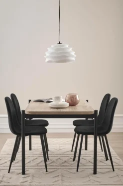 Ellos Home Spisebordssæt Gilda med bord 120x80 cm + 4 stole