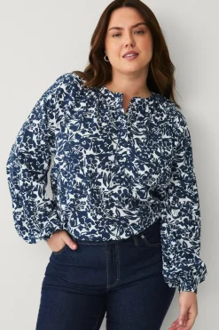 Ellos Plus collection Bluse med ballonærmer