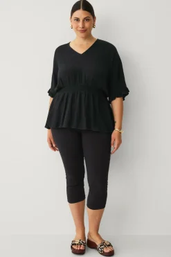 Ellos Plus collection Vævet tunika med v-hals