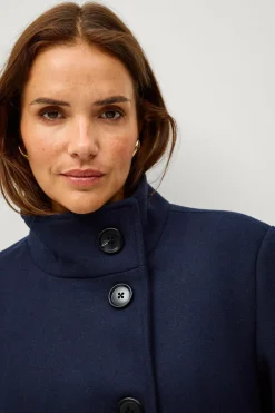 Ellos Plus collection Enkeltradet frakke med høj krave