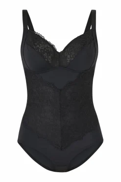 Ellos Plus collection Shapingbody med blondedetaljer - medium støtte