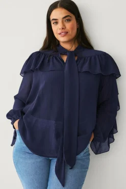 Ellos Plus collection Bluse med flæser