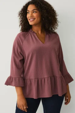 Ellos Plus collection Top i struktureret jersey