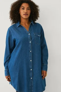 Ellos Plus collection Lang cowboyskjorte