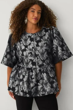 Ellos Plus collection Bluse med pufærmer