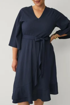 Ellos Plus collection Kjole med bindebælte