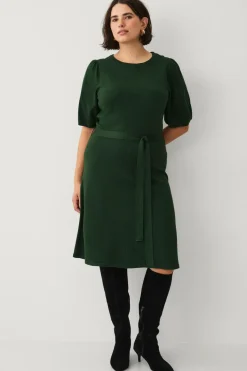 Ellos Plus collection Strikket kjole med kort ærme