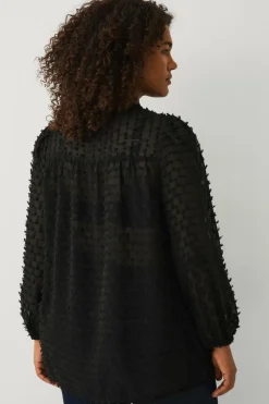 Ellos Plus collection Vid bluse med ballonærmer