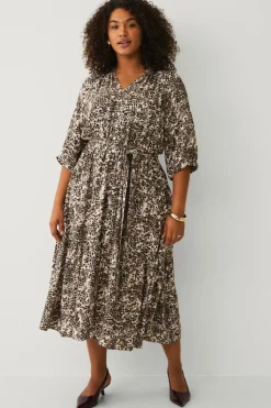 Ellos Plus collection Kjole med flæser