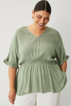 Ellos Plus collection Vævet tunika med v-hals