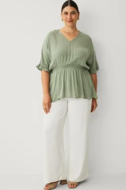 Ellos Plus collection Vævet tunika med v-hals