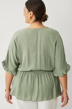 Ellos Plus collection Vævet tunika med v-hals