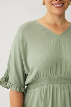 Ellos Plus collection Vævet tunika med v-hals