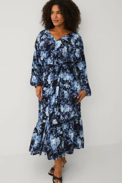 Ellos Plus collection Maxi kjole med volanter