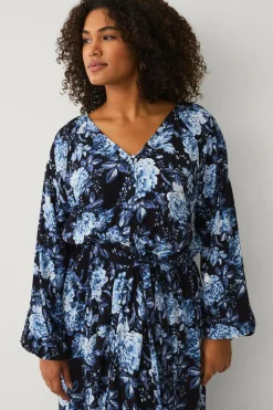 Ellos Plus collection Maxi kjole med volanter