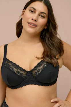 Ellos Plus collection Bøjle-bh med blondebesatte skåle