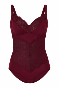 Ellos Plus collection Shapingbody med blondedetaljer - medium støtte