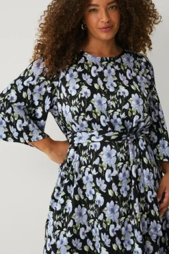 Ellos Plus collection Vævet kjole med 3/4 ærmer