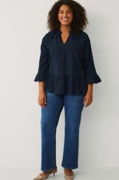 Ellos Plus collection Top i struktureret jersey