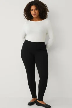 Ellos Plus collection Højtaljede leggings i punto