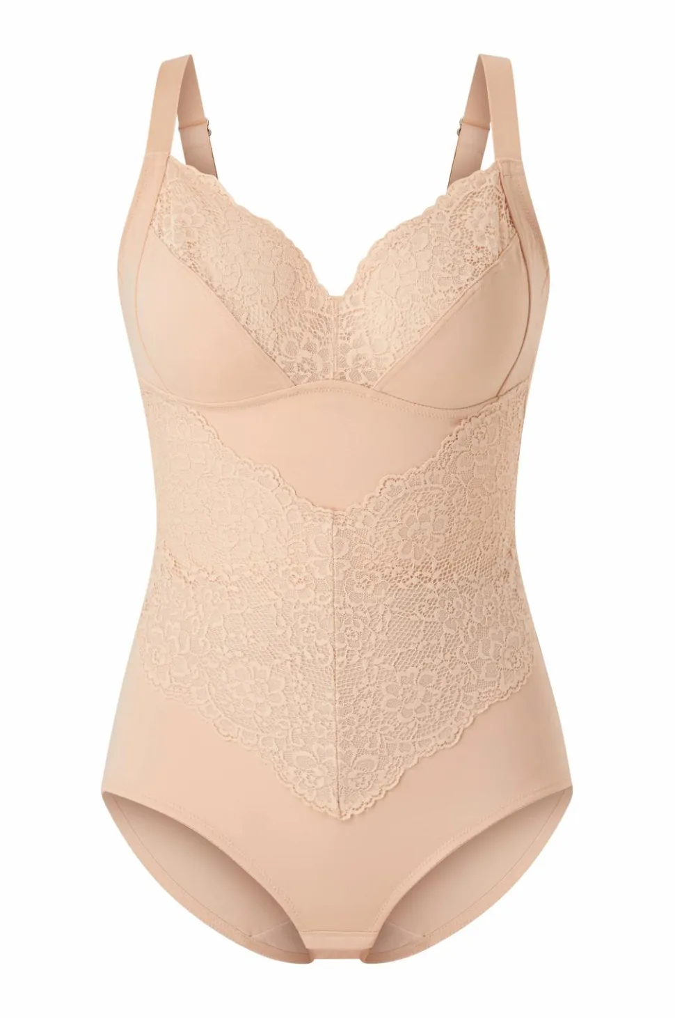 Ellos Plus collection Shapingbody med blondedetaljer - medium støtte