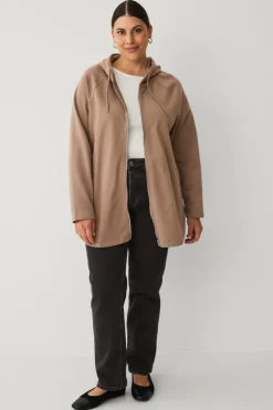 Ellos Plus collection Sweatshirt med hætte og lynlås