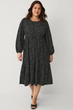 Ellos Plus collection Kjole med flæser