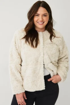 Ellos Plus collection Jakke i imiteret pels