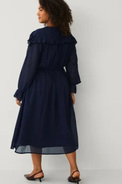 Ellos Plus collection Maxikjole med flæser