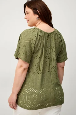 Ellos Plus collection Top Lacy