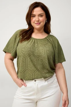 Ellos Plus collection Top Lacy