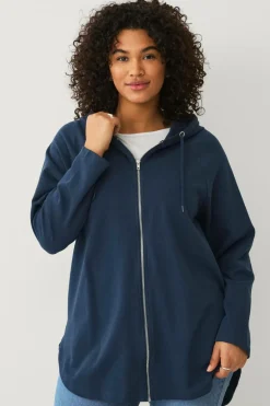 Ellos Plus collection Sweatshirt med hætte og lynlås
