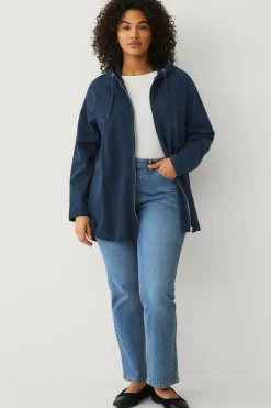 Ellos Plus collection Sweatshirt med hætte og lynlås