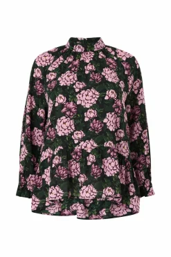 Ellos Plus collection Chiffonbluse med flæser