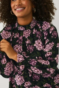 Ellos Plus collection Chiffonbluse med flæser