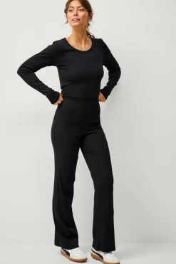 Ellos STUDIO Yogabukser Straight Leg Soft Rib