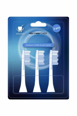 Emerio 3 stk børstehoveder i Dupont-børstehår