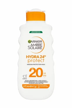 Garnier Ambre Solaire Hydra 24 Timer Protect Sun Protecting Milk SPF20 For Normal Skin 175 Ml