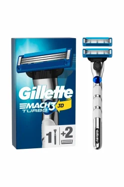 Gillette Barberkniv Mach3 Turbo med 2 barberingsbadekar