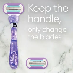 Gillette Barberkniv Deluxe Smooth Swirl med 3 barberblade