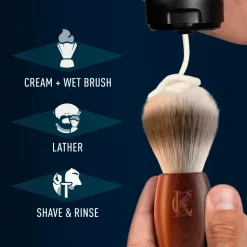 Gillette Barberkost med træhåndtag