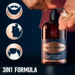 Gillette 3-in-1 Beard, Face & Hair Wash
