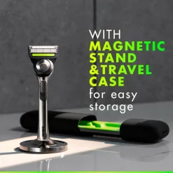 Gillette Udjævningsplan Labs + 2 barberblade, magnetisk stativ og rejseetui
