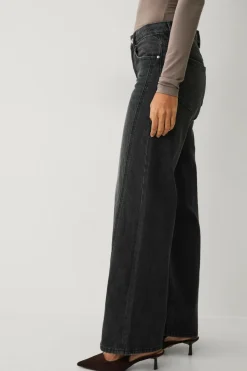 Gina Tricot Jeans Low Wide Front Seam