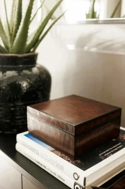 Halvor Bakke Opbevaringsboks i læder med låg